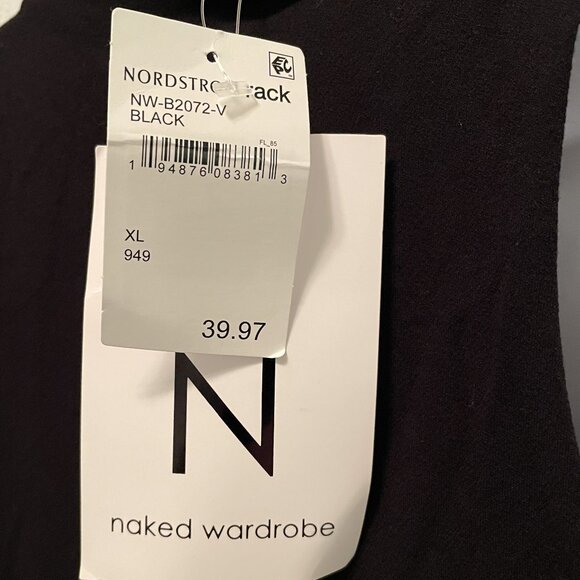 NWT Naked Wardrobe Black Thong Cut Bodysuit Size XL - Picture 4 of 6